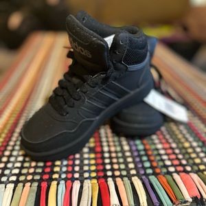 Little Boys adidas shoes, black high tops size 11.